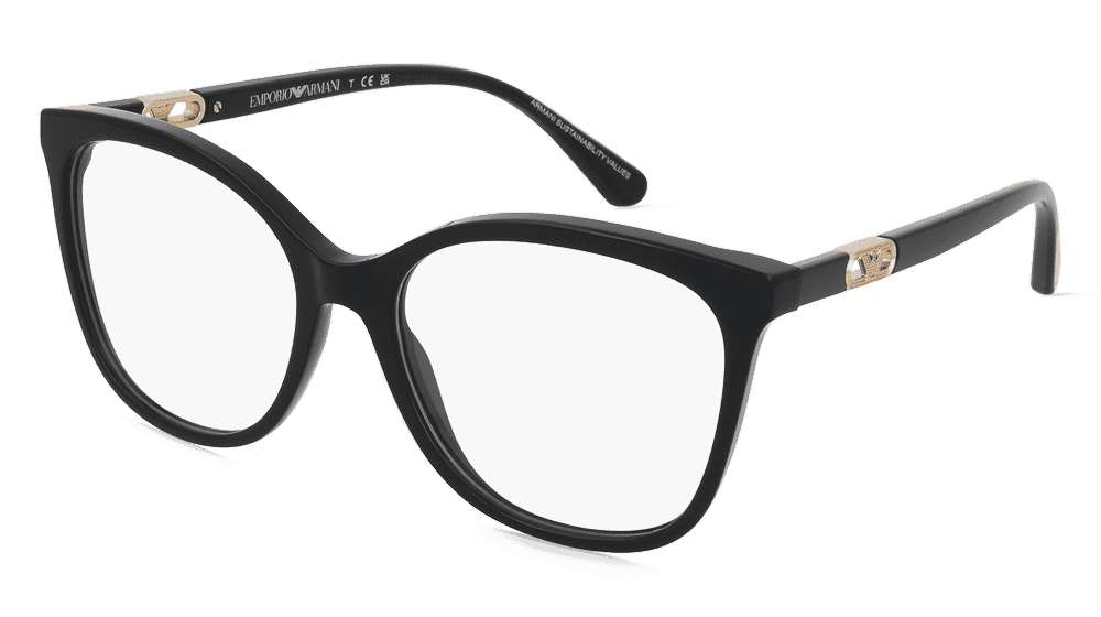 Emporio Armani EA3231 Noir brillant Vue d'angle