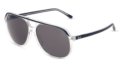 RAY-BAN RB 2198 BILL Bleu transparent Vue d'angle