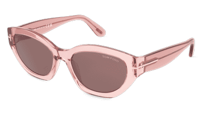 Tom Ford FT1086 Zwart glanzend Hoekaanzicht