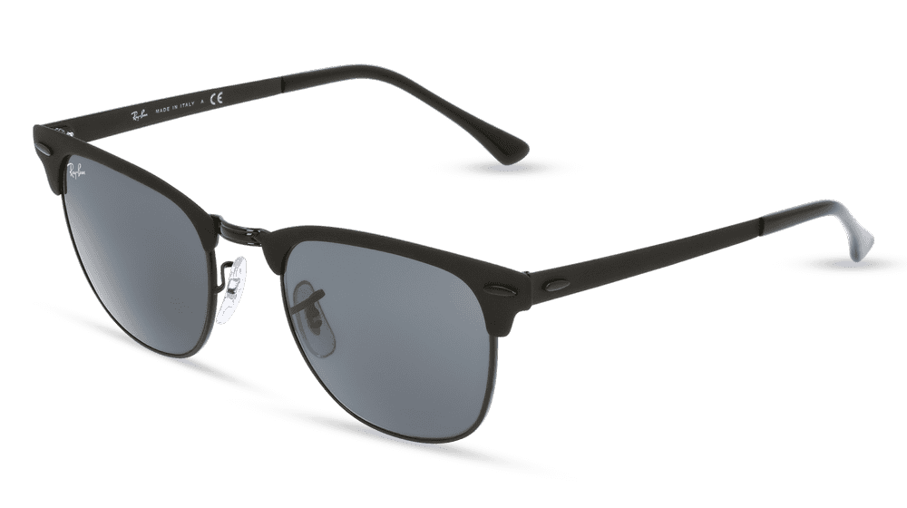 RAY-BAN RB 3716 CLUBMASTER METAL Noir Vue d'angle