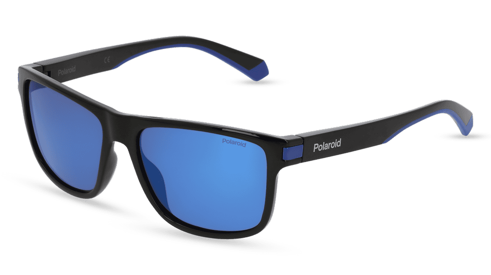 POLAROID PLD 2123/S Noir brillant Vue d'angle