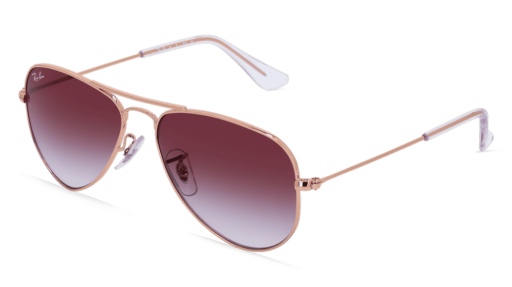 Ray-Ban Junior RJ9506S Rood gpud Hoekaanzicht
