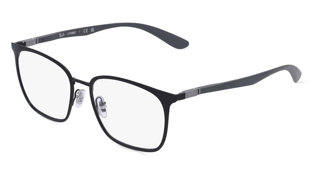 Ray-Ban RX6486 zwart Hoekaanzicht