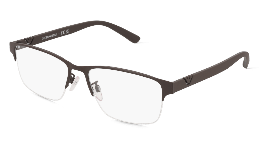 Emporio Armani EA1138 Brun mat Vue d'angle