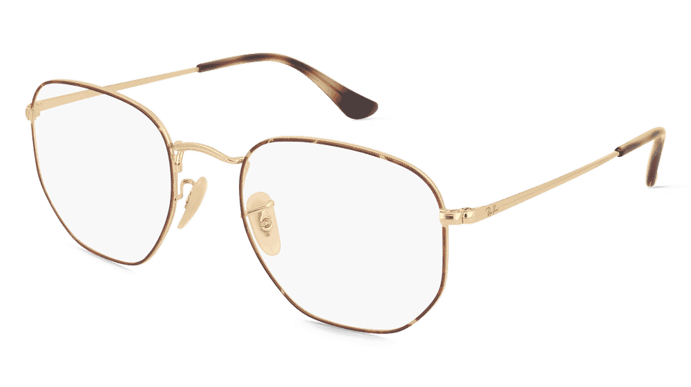Ray-Ban RX6448 Havana goud Hoekaanzicht