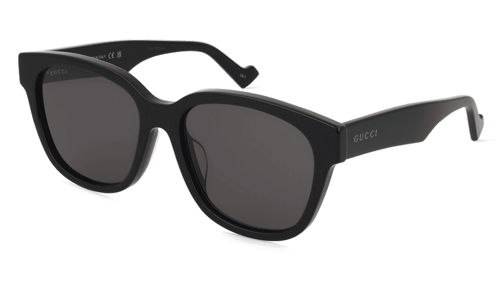 Gucci GG1430SK Zwart grijs Hoekaanzicht