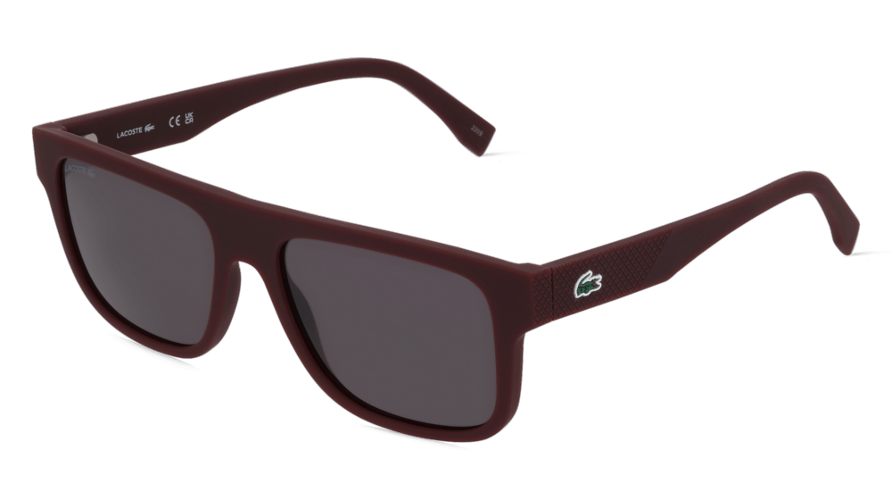 Lacoste L6001S Bourgogne mat Vue d'angle