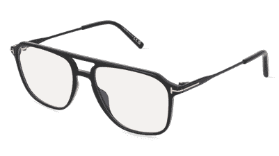 Tom Ford FT5665-B Zwart glanzend Hoekaanzicht