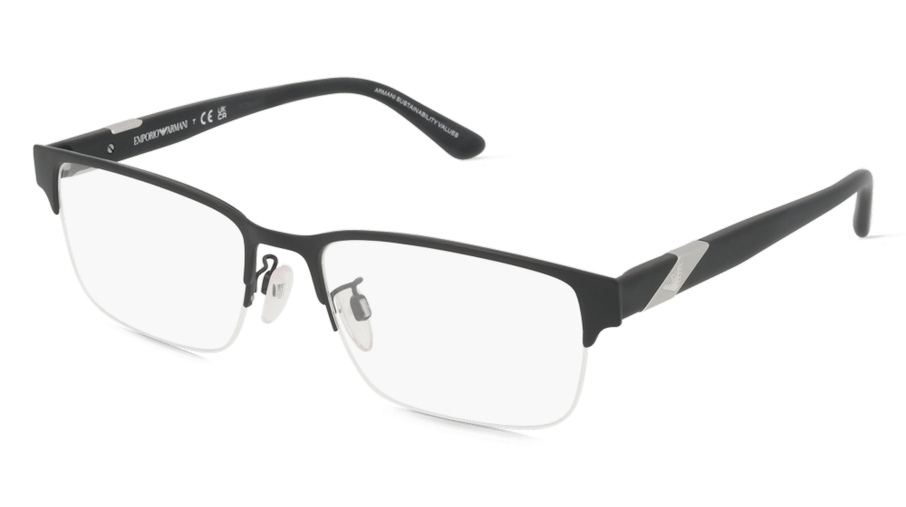 Emporio Armani EA1129 Noir mat Vue d'angle