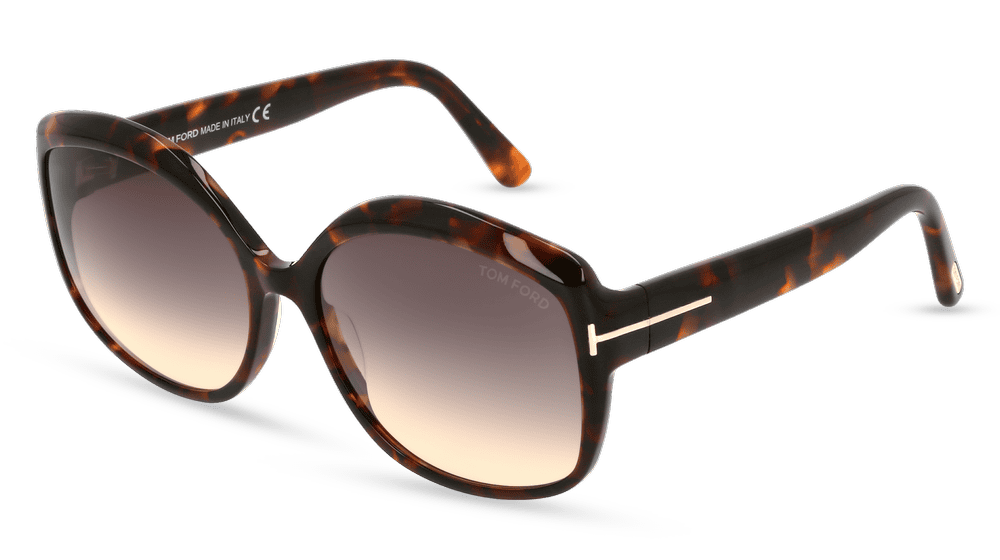 Tom Ford FT0919 CHIARA-02 Havanna donker Hoekaanzicht