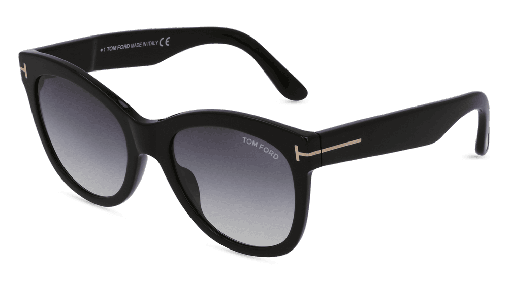 Tom Ford TF 0870 WALLACE Noir brillant Vue d'angle