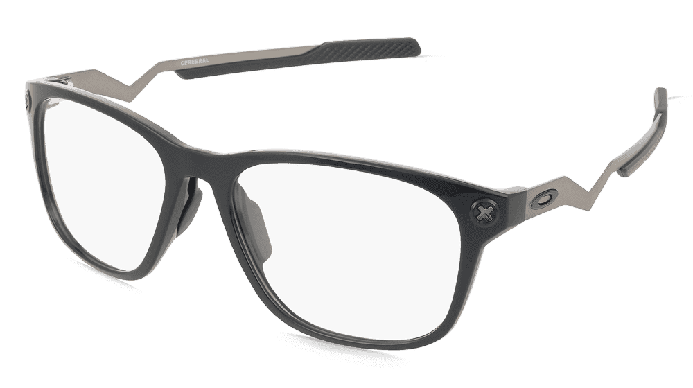 Oakley OX8187 Zwart glanzend Hoekaanzicht