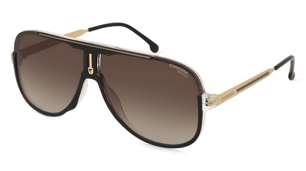 Carrera 1059/S Noir or Vue d'angle