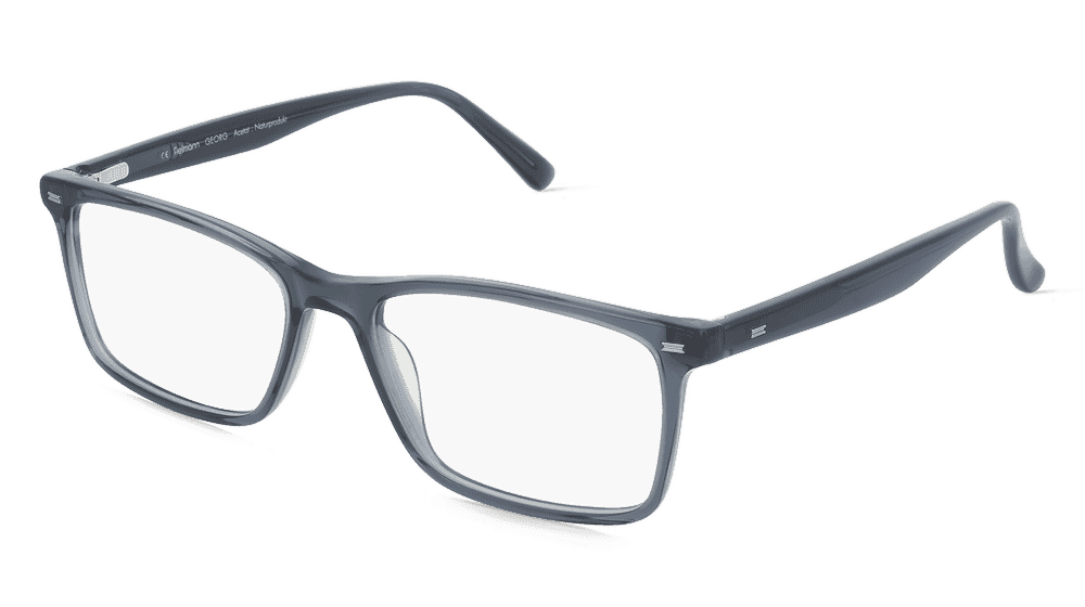 Fielmann BD 552 FLEX CL GEORG Bleu transparent Vue d'angle