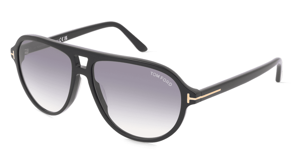 Tom Ford FT0932 JEFFREY Noir brillant Vue d'angle