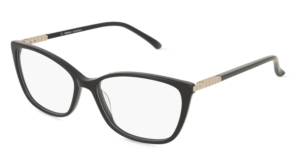 Fielmann BD 548 FLEX FA zwart goud Hoekaanzicht