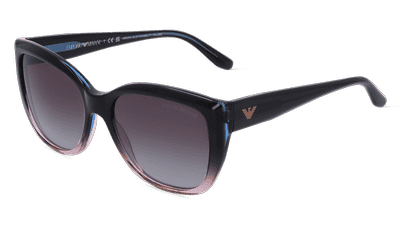 Emporio Armani EA 4198 Blauw degradé Hoekaanzicht