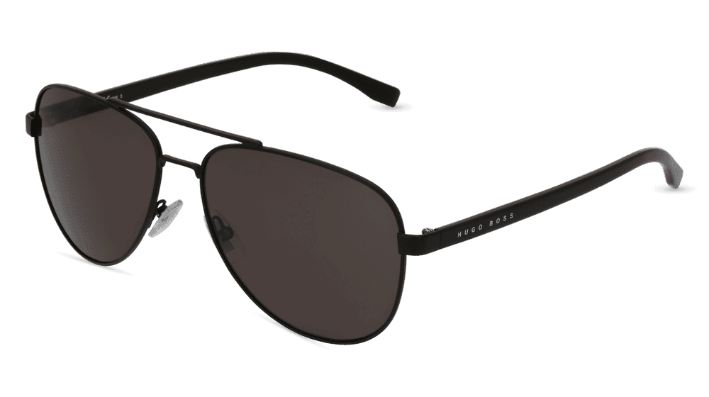 BOSS 0761/S Noir brillant Vue d'angle