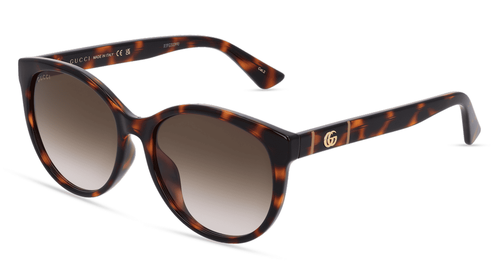 GUCCI GG0636SK Havanna glanzend Hoekaanzicht