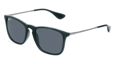 RAY-BAN RB4187 blauw transparant Hoekaanzicht