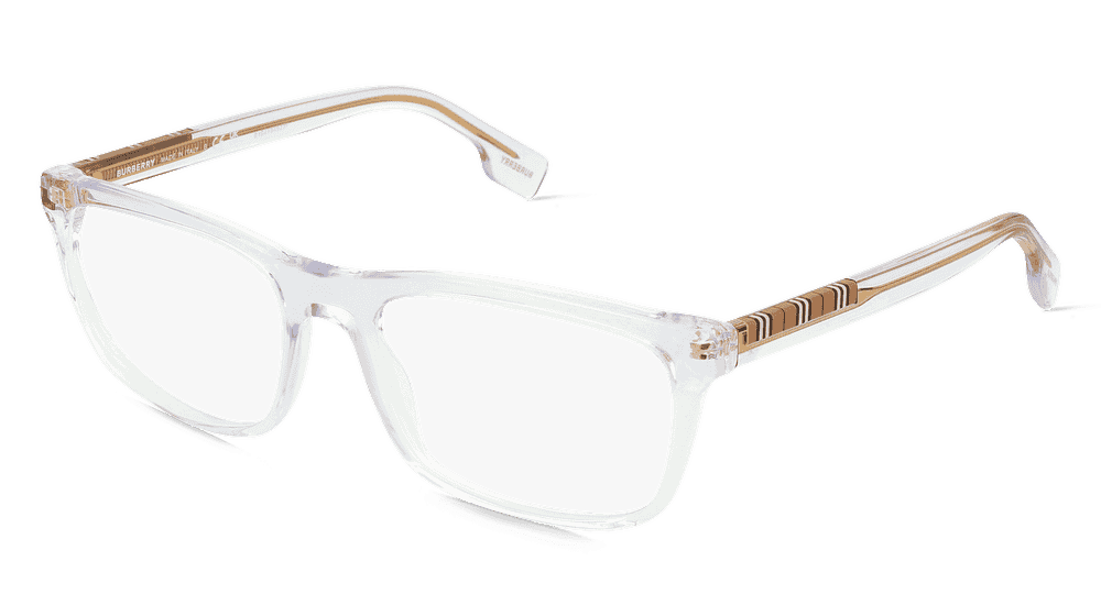 Burberry BE2334 Blanc transparent Vue d'angle