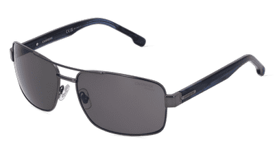 Carrera 8063/S Argenté noir Vue d'angle