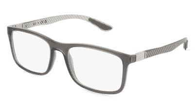 Ray-Ban 0RX8908 blauw transparant Hoekaanzicht