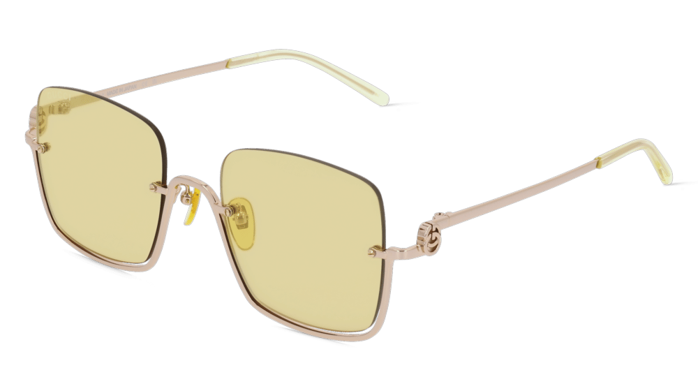 GUCCI GG1279S Doré clair Vue d'angle