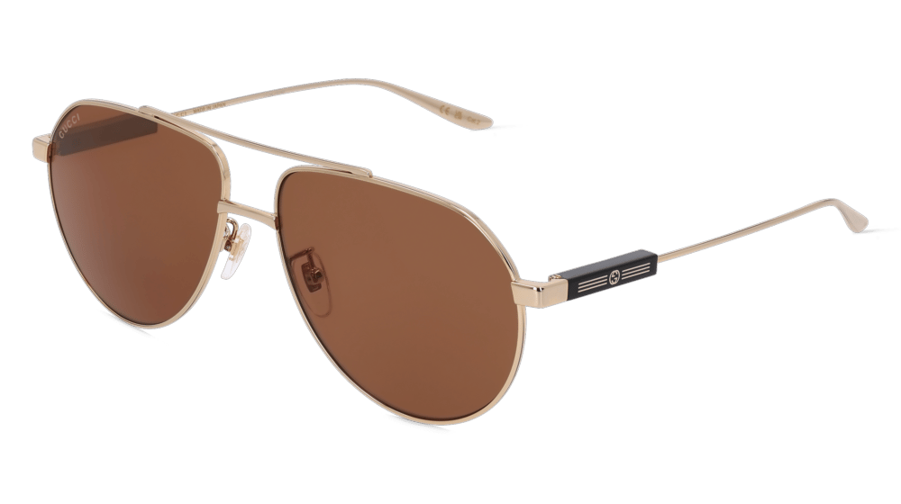 Gucci GG1311S Doré brillant Vue d'angle