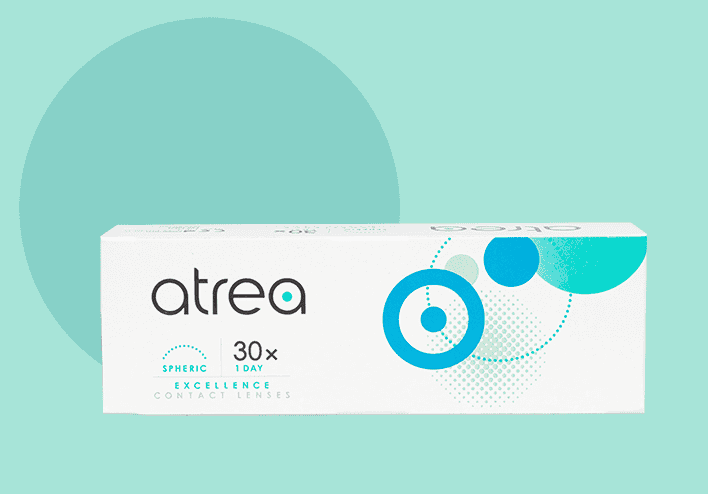 Emballage de lentilles de contact Atrea.